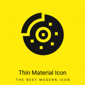 Brzda minimální jasně žlutý materiál ikona
