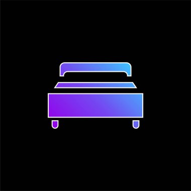 Yatak odası mavi gradyan vektör simgesi