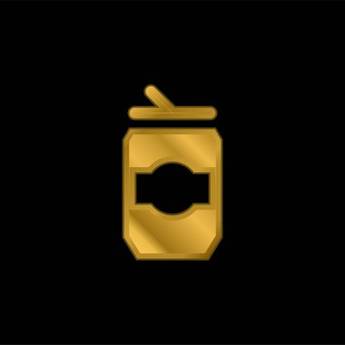 Bira Altın kaplama metalik simge veya logo vektörü