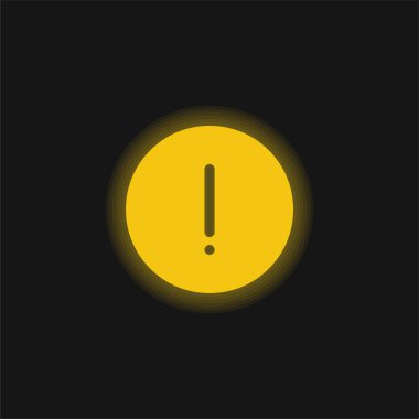Advise yellow glowing neon icon clipart
