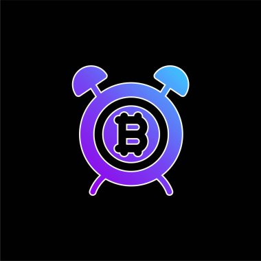 Alarm Saati mavi eğimli vektör simgesi