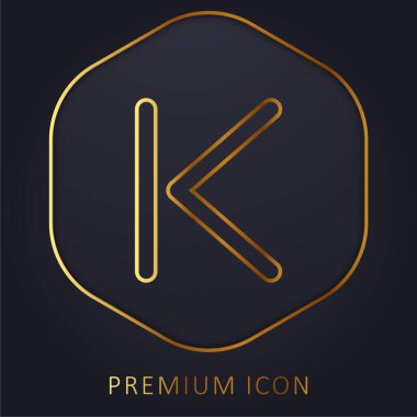 Altın satır premium logosu veya simgesi