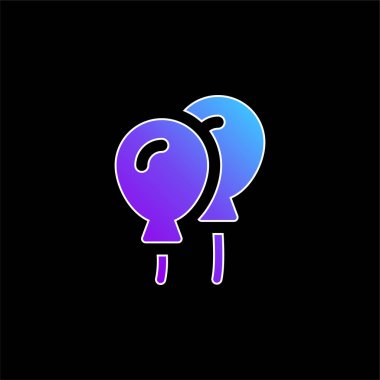 Balonlar mavi gradyan vektör simgesi