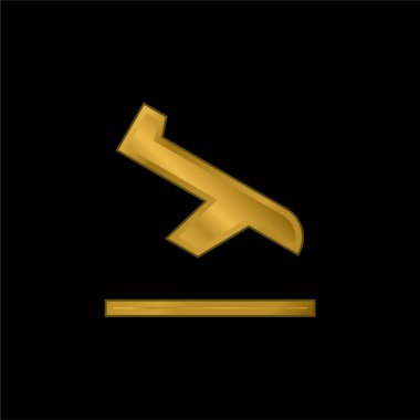 Gelen altın kaplama metalik simge veya logo vektörü
