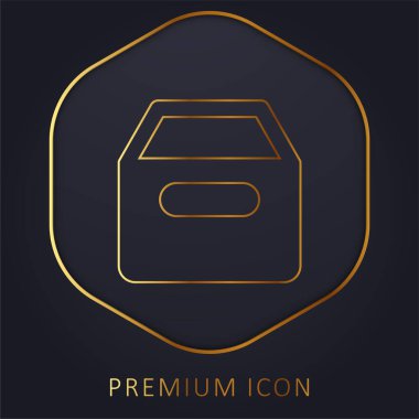 Altın çizgi prim logosunu veya simgesini arşivle