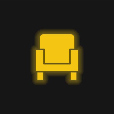 Koltuk sarı parlak neon simgesi