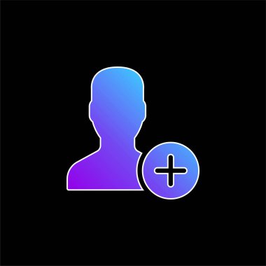 Kullanıcı mavi gradyan vektör simgesi ekle