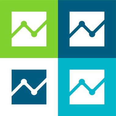 Analiz Düz 4 renk simgesi kümesi