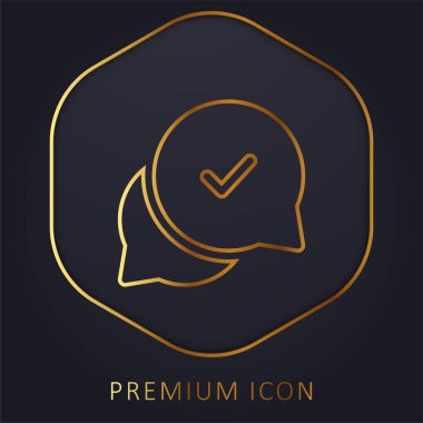 Altın çizgi prim logosunu veya simgesini onayla