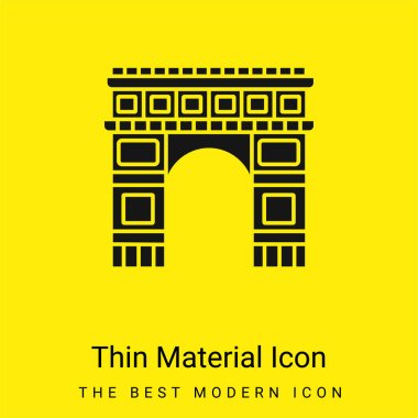 Ark De Triomphe minimal parlak sarı madde simgesi