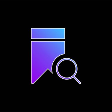 Yer imi mavi gradyan vektör simgesi