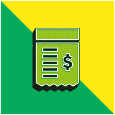 Bill Green ve sarı modern 3D vektör simgesi logosu