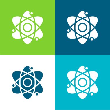 Atom Düz 4 renk en küçük simge kümesi