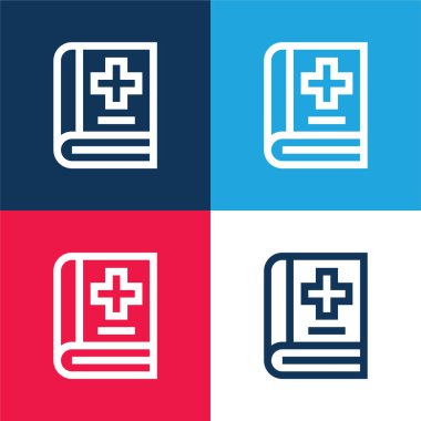 Randevu Defteri Mavi ve Kırmızı 4 renk en az simge kümesi