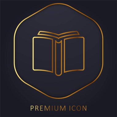 Altın satır premium logosu ya da simgesi