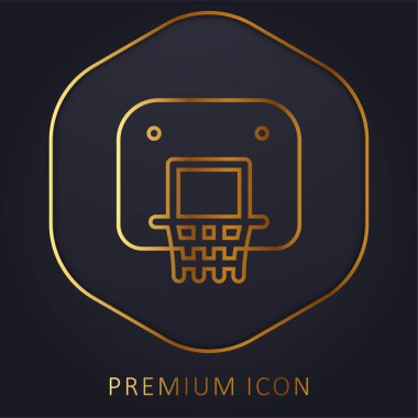 Backboard altın çizgisi premium logosu veya simgesi