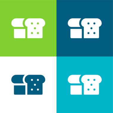 Ekmek Düz 4 renk en küçük simge kümesi