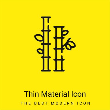 Bamboo minimal bright yellow material icon clipart