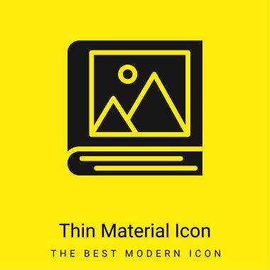 Album minimal bright yellow material icon clipart