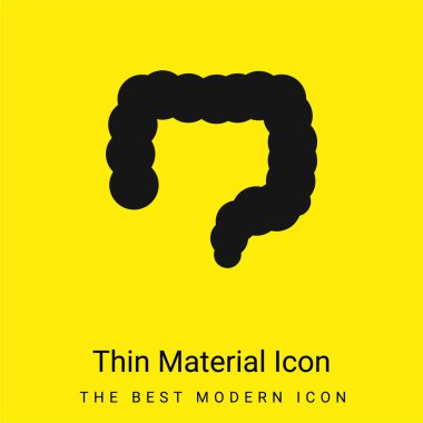 Big Intestines minimal bright yellow material icon clipart