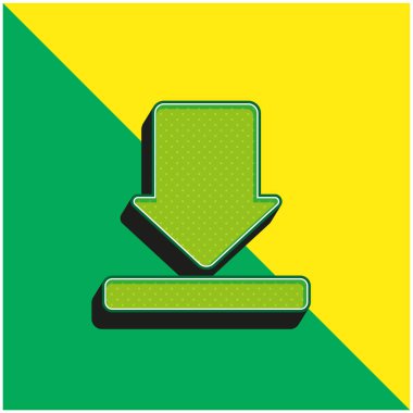 Ok Yeşil ve Sarı modern 3d vektör simgesi logosu