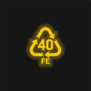 40 FE sarı parlak neon simgesi