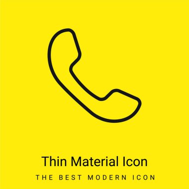 Telefonun Auricular Minimum parlak sarı malzeme simgesi