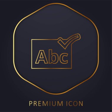 ABC Doğrulama Sembolü Altın Hat prim logosu veya simgesi