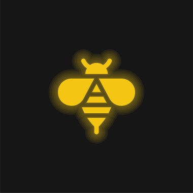 Arı sarısı parlak neon simgesi