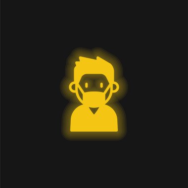 Sarı parlak neon simgesi