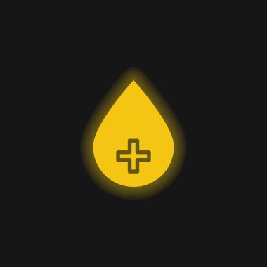 Alcohol yellow glowing neon icon clipart