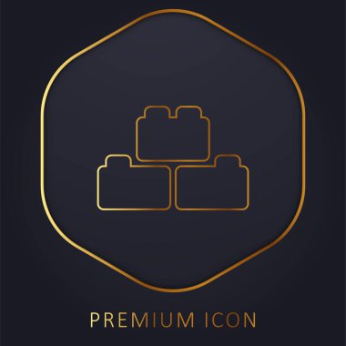 Altın çizgi premium logosunu veya simgesini engeller