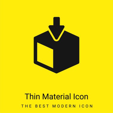 Kutu Teslimatı Sembolü En az sarı malzeme simgesi