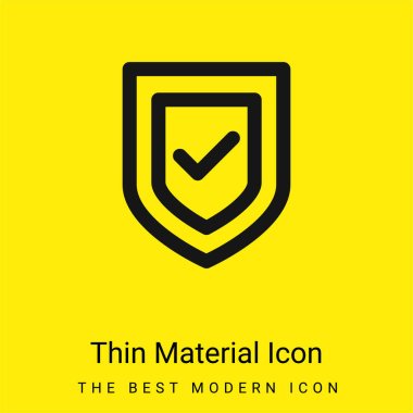 Anti Virus minimal bright yellow material icon clipart
