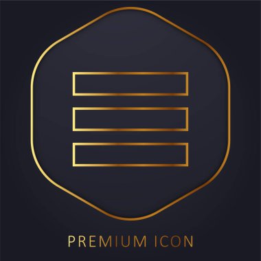 Çubuk Menü altın çizgi premium logosu veya simgesi