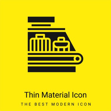 Baggage minimal bright yellow material icon clipart