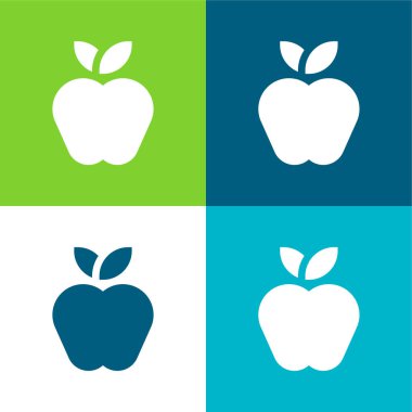 Apple Düz 4 renk en küçük simge kümesi