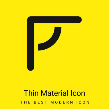 Angular Ruler minimal bright yellow material icon clipart