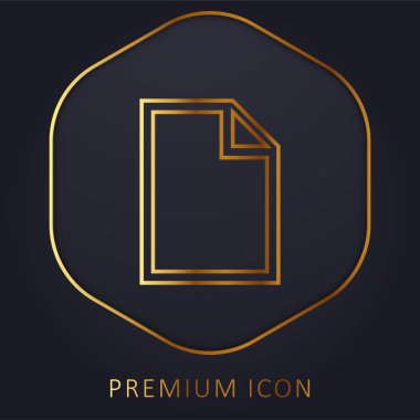 Boş Dosya Altın Satır premium logosu veya simgesi