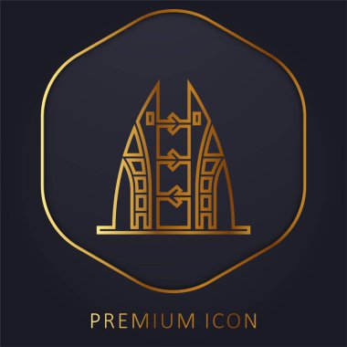 Bahreyn altın çizgisi prim logosu veya simgesi