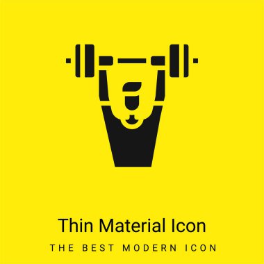 Barbell minimal bright yellow material icon clipart