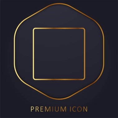 Altın çizgi prim logosu veya simgesi