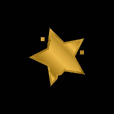 altın kaplama metalik simge veya logo vektörü