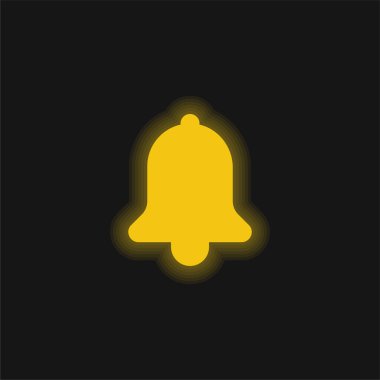 Zil sarısı parlak neon simgesi