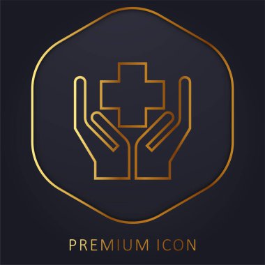 Altın çizgi prim logosu veya simgesi yararları