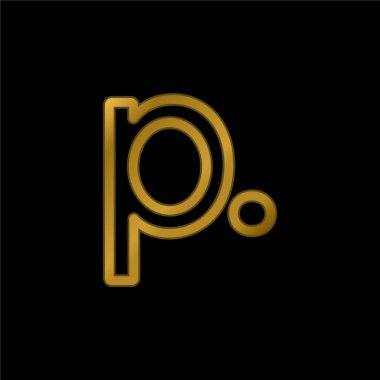 Belarus Ruble Para Birimi Sembol Altın kaplama metalik simge veya logo vektörü