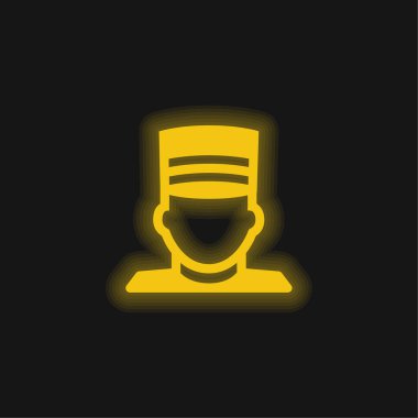 Bellboy sarı parlayan neon ikonu