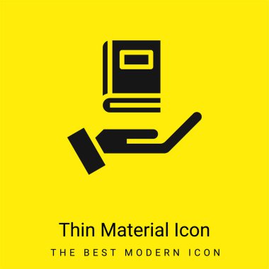 Book minimal bright yellow material icon clipart