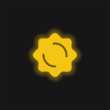 Ödül sarı parlak neon simgesi