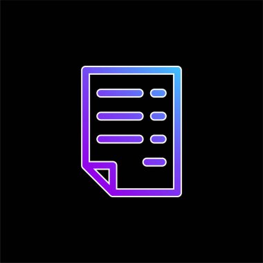 Bill mavi gradyan vektör simgesi